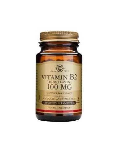 Vitamina B2 100Mg.(Riboflavina) 100Cap.Veg.