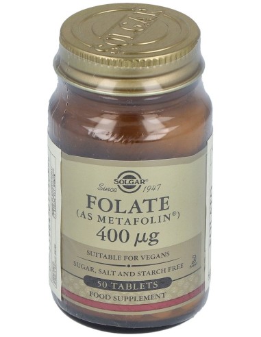 Folato (Como Metafolin) 400Mcg. 50Comp.