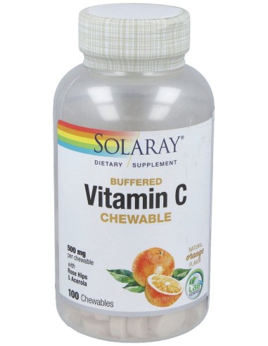 Solaray Vitamina C 500Mg 100Comp Masticables Naranja