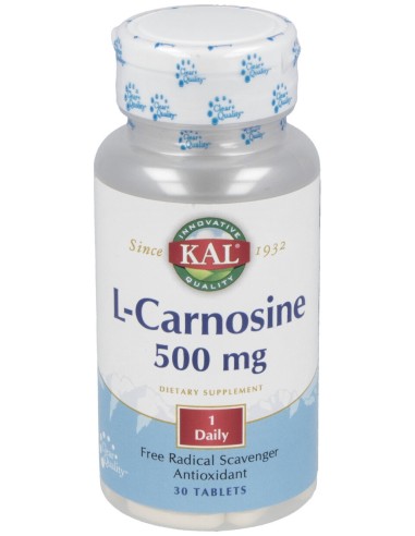 Kal L Carnosine 500 Mg 30Caps