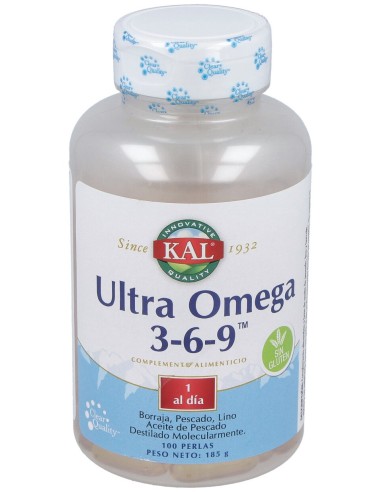 Kal Ultra Omega 3-6-9 100 Perlas