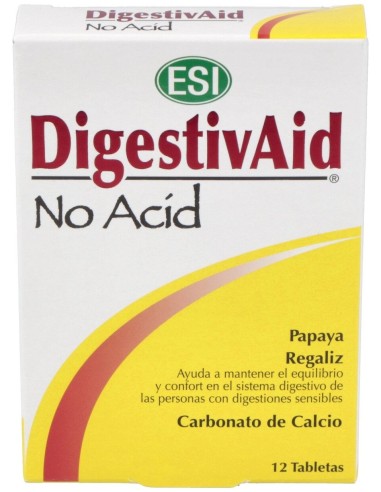 Digestivaid No Acid 12 Tabletas