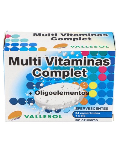 Vallesol Multivit Complet + Oligoelementos 24 Comp Efevervescent