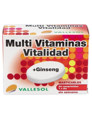 Vallesol Multivit+ Ginseng 24Comp Masticables