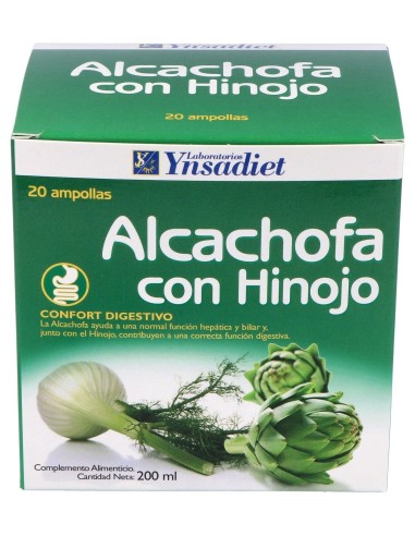 Ynsadiet Alcachofa Con Hinojo 20Ampollas