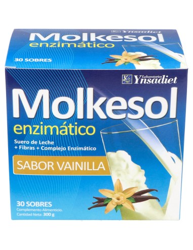 Ynsadiet Molkesol Enzimático Sabor Vainilla 30 Sobres