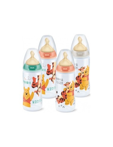 Nuk® Biberón Disney Winnie Tetina Látex Orificio M Talla 1 300Ml 1Ud