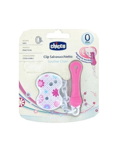 Cadenita Clip Chicco Rosa