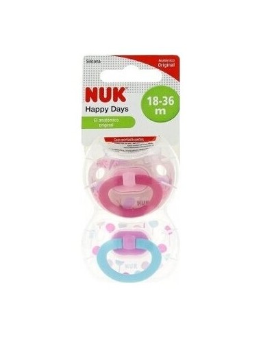 Nuk  Ete Silicona Happy Days T-3 2 Uds