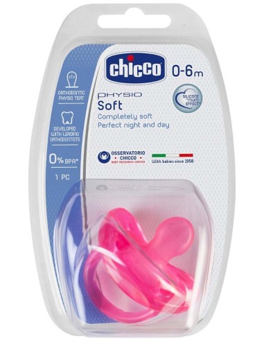 Chicco® Physio Soft Chupete Anatómico Orthodontic Tetina Silicona 1Ud