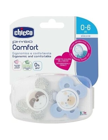 Chicco Chupete Silicona Physio Comfort Ni?O 0-6 M 2 U