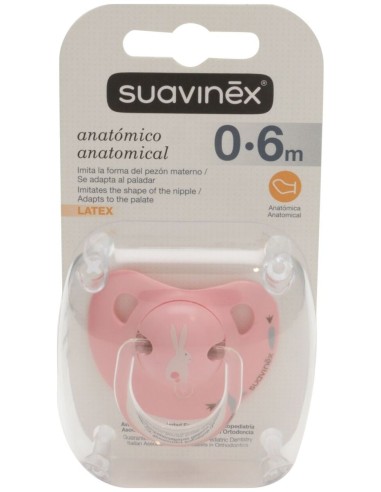 Suavinex® Chupete Anatómico Látex 0-6 Meses 1Ud