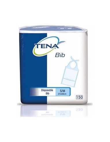 Tena Bib Baberos Adulto Desechables Talla S/M 150Uds