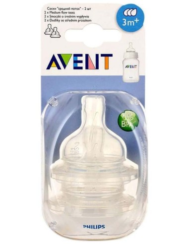 Avent Tetina Flujo Denso 4 Agujeros 6M+ 1Ud