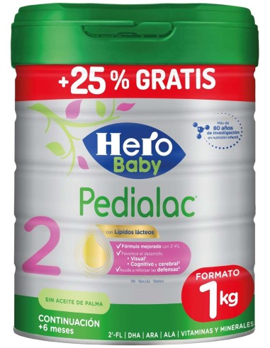 Hero Baby Pedialac 2 Bote 800 G +25%