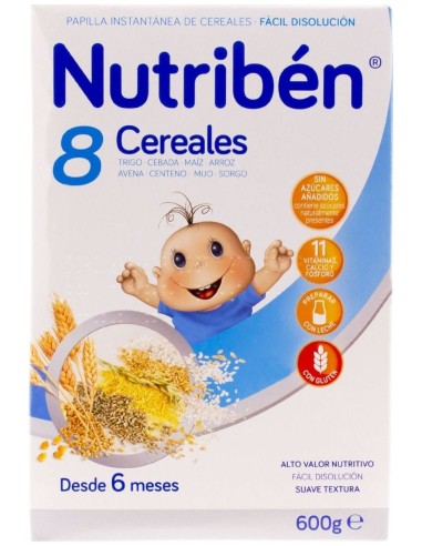 Nutriben Papilla 8 Cereales 600 Gramos