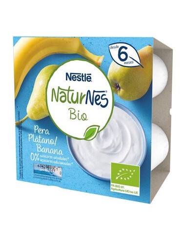 Nestle Naturnes Bio Pera Platano 4X90G