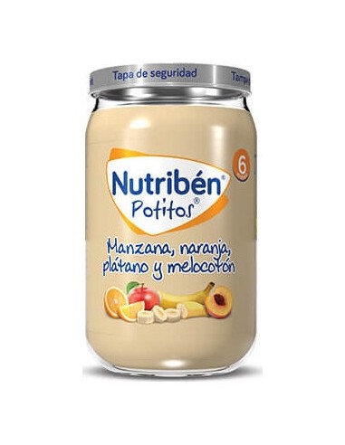Nutriben Potito Manzana Naranja Platano Y Melocoton 235 Gr