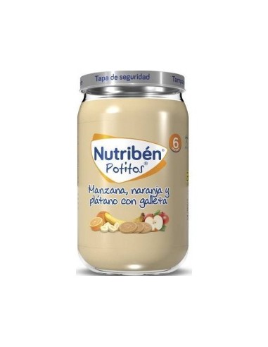 Nutriben Manzana Naranja Platano Y Galleta Potito 235 G