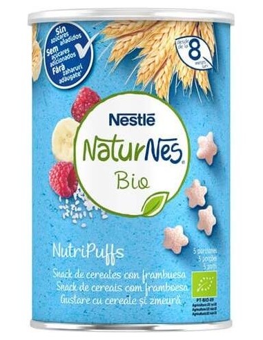 Nestle Naturnes Bio Nutripuffs Cereales Con Frambuesa 35G