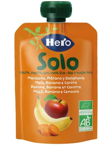 Hero Baby Solo Manzana Platano Y Zanahoria 100G