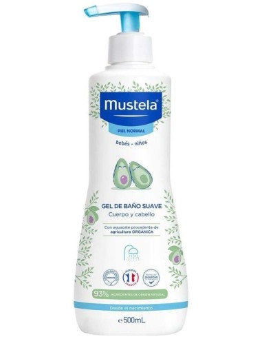 Mustela Gel De Baño Suave Con Aguacate Bio 500Ml