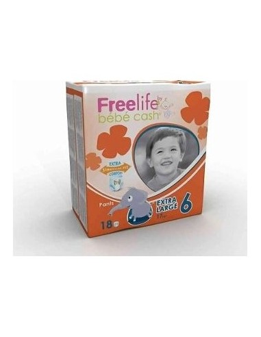 Bebecash Freelife Pañal +18Kg Xl 22Uds