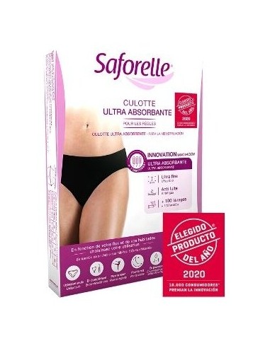 Saforelle Culotte Ultra Absorbante Noir Taille Xl