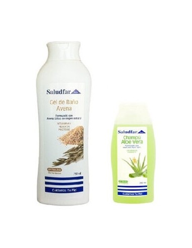 Saludfar Gel Avena 750 + Champu Aloe 250