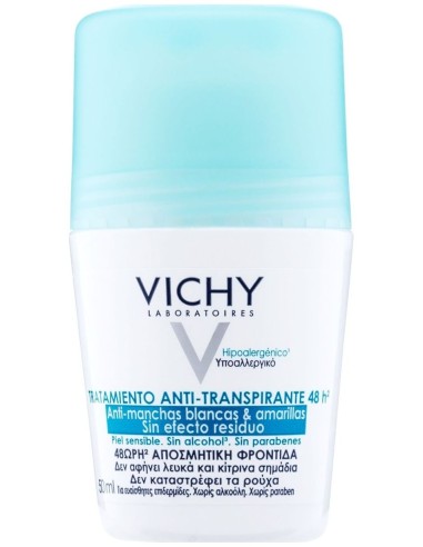 Vichy Desodorante Antitranspirante Antimanchas Blancas Roll-On 50Ml