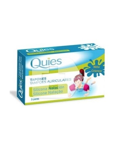 Quies Tapones Oído Silicona Natación 6Uds