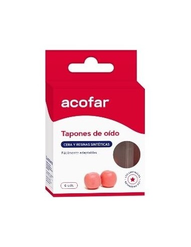 Acofar Tapones De Cera Para El Oído 6 Unidades