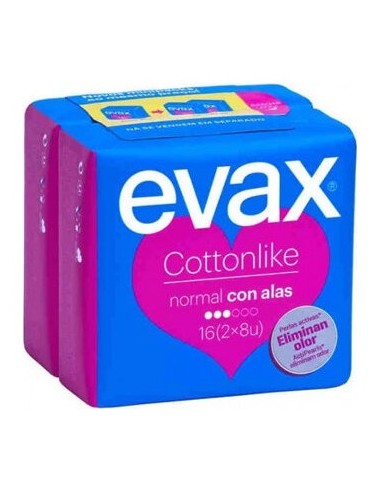 Evax Compresas Cottonlike Alas Normal 16