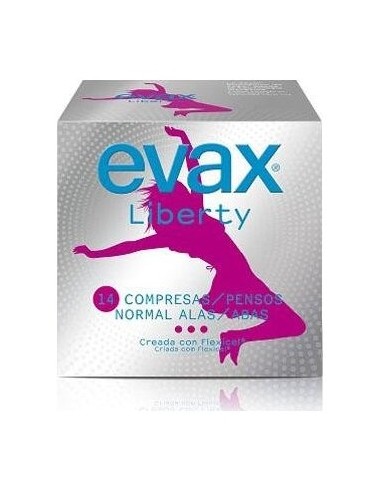 Compresas Evax Liberty Normal Con Alas 14 Compresas