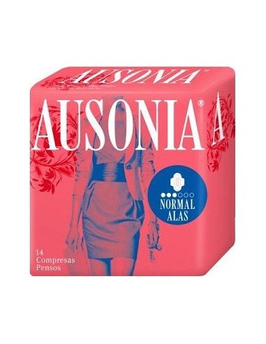 Ausonia® Air Dry Compresa Normal Alas 14Uds