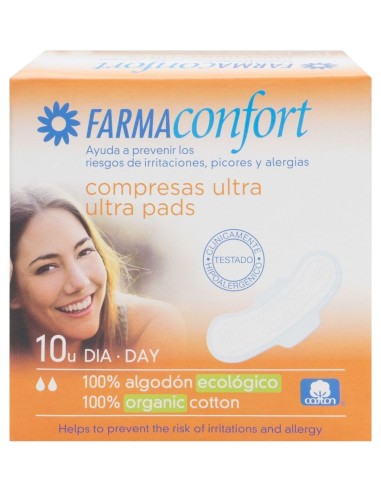 Farmaconfort Compresas De Día 100% Algodón 10Uds