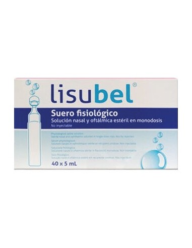 Lisubel Suero Fisiologico Nasal Y Oftálmico 40 Amp 5 Ml