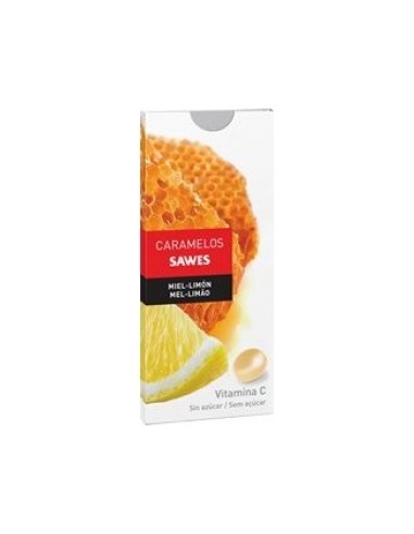 Sawes Caramelos Balsámicos Sin Azúcar Sabor Miel Limón Con Vitamina C En Blister 22G