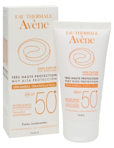 Avène Solar Crema Mineral Rostro Spf50+ 50Ml