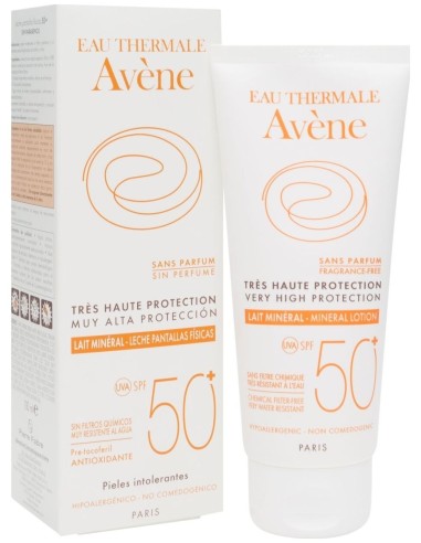 Avène Solar Leche Pantallas Físicas Spf50+ 100Ml