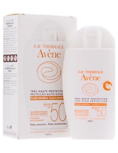 Avène Solar Fluido Mineral Spf50+ 40Ml