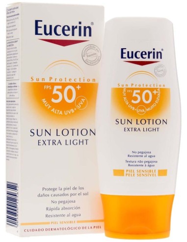Eucerin Sun Loción Extra Light Sensitive Protect  Spf 50+ 150Ml