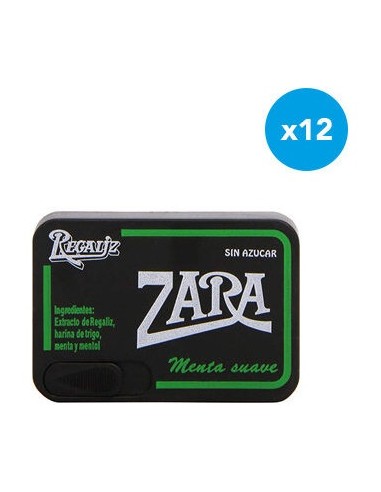 Regaliz Zara Menta Suave 9 Grx12 Ud