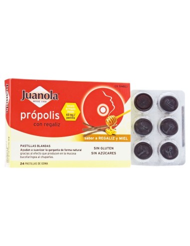 Juanola® Própolis Con Miel Sabor Regaliz 24Uds