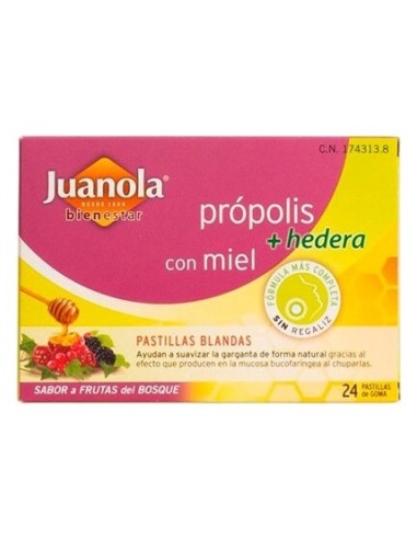 Juanola® Pastillas Própolis Hiedra Y Frutas Del Bosque 24Uds