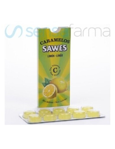 Sawes Caramelos Balsámicos Sin Azúcar Sabor Limón Con Vitamina C En Blister 22G