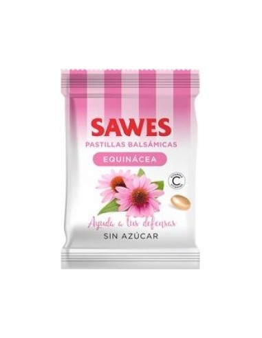 Sawes Pastillas Balsámicas Sin Azúcar Sabor Equinácea Con Vitamina C En Bolsa 50G