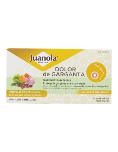 Juanola Dolor De Garganta Propolis Forte Sabor Suave Balsamico 20 Comprimidos