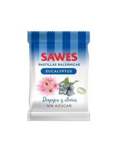 Sawes Pastillas Balsámicas Sin Azícar Sabor Eucalyptus En Bolsa 50G