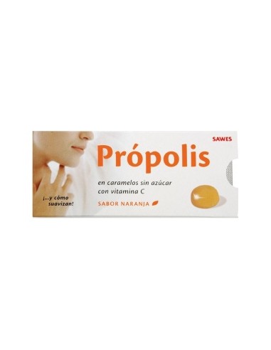 Sawes Caramelos Própolis Sabor Naranja Sin Azúcar 22G